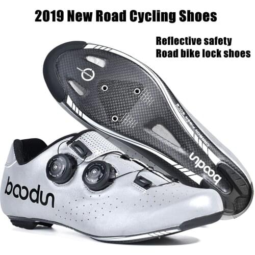 HOT 2019 New Road Cycling Shoes Carbon Fiber Self-Locking Ultralight Breathable Wear Non-slip professional Bicycle Racing Shoes