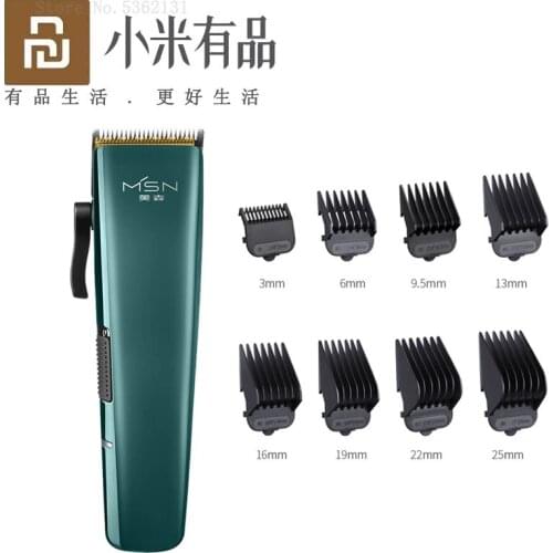 New Youpin MSN Hair Clipper S8 Men Cordless Haircut Adjustable Ceramic Blade Rechargeable Electric Hair Clipper Low Shock Mute