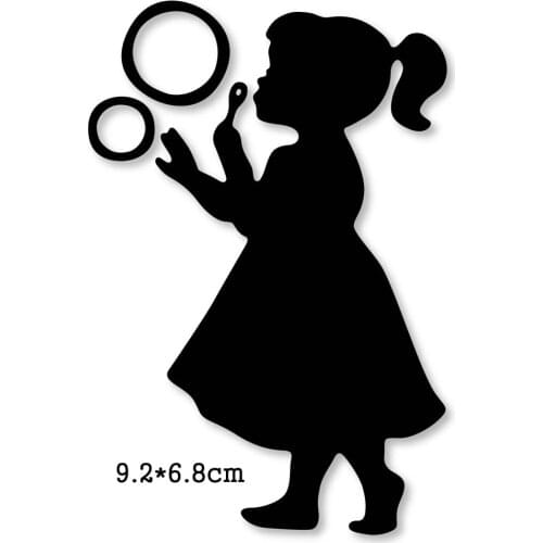 Metal Cutting Dies Girl blowing bubbles 2020 New craft die diy Scrapbooking stencil mould emboss paper card making template