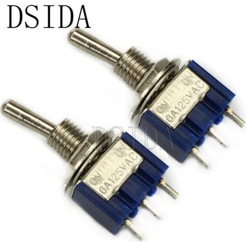 5Pcs/lot Miniature Toggle Switch MTS-102 SPDT 6A 125VAC/3A 250VAC Mini Switch Lever Switch 3 Pin ON/ON High quality
