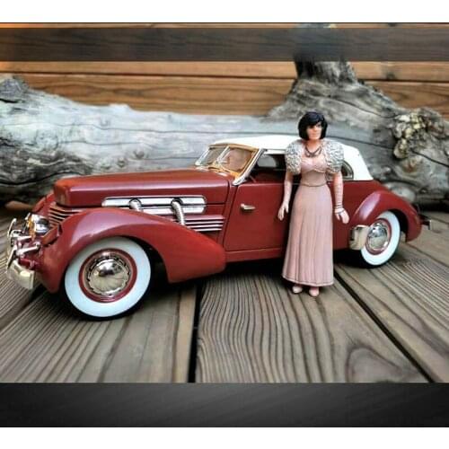 Figure Model 1:18 Princess Doll Model F Alloy Car Scene Simulation Display Static Vehicle Accessories Gift Collectible Show