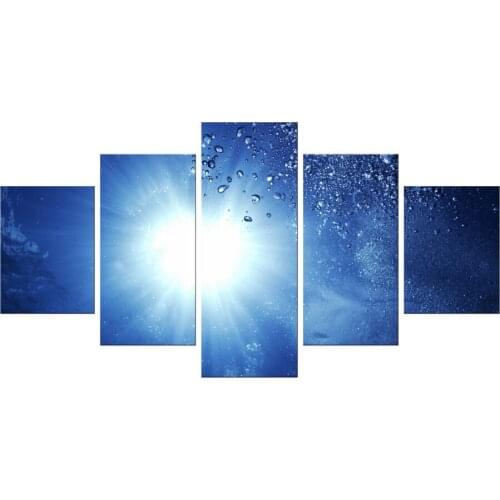 5 Pieces Free Shippting Canvas Print Painting Of Seawater Wall Art Picture For Living Room Home Decor Painting Frame