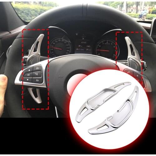 Car Steering Wheel Shift Paddle Trim Fit For Benz AMG A45 C63 GLA45 GLS63 E63 S65 CLA45 CLS63 SL63 SL65