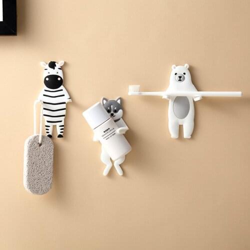 Lovely Animal Fridge Hook Key Wall Crochet Holder Removable Kitchen Hooks Home Decor Key Holder Punch-free Wall Hook