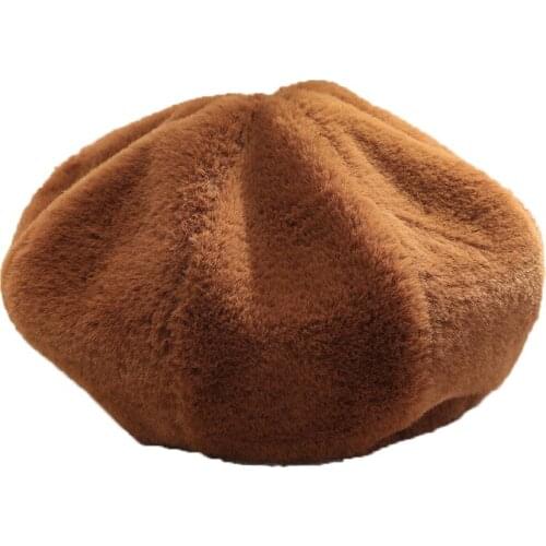 New Autumn and Winter Fashion Plush Warm Retro Artist Design Lovely Art Beret Womens Hat