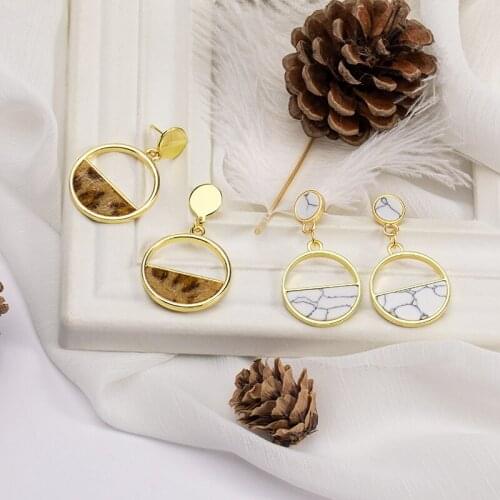 BFH New Korean Heart Statement Drop Earrings for Women 2020 Fashion Vintage Jewelry Geometric Acrylic Dangle Hanging Earring