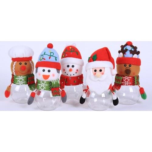 Christmas Candy Jar Storage Bottle Santa Bag Xmas Sweets Box For Kids Gift