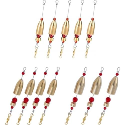 Fishing Carolina Ready Rig Brass Fishing Swivel Ring Connector High Quality Fishing Gear Tackle Tools