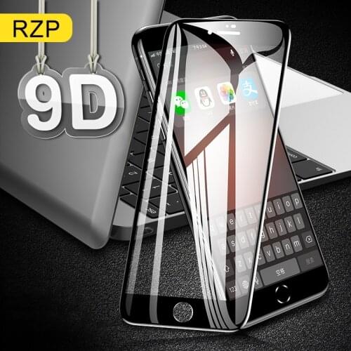 RZP 9D Curved Edge Full Cover Tempered Glass For iPhone 8 Plus Screen Protector On The For iPhone 8 Plus Glass 3D Soft edge Film