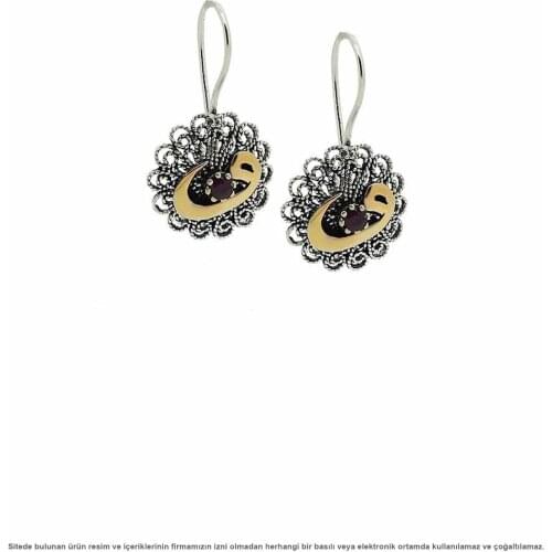 Silver Midyat Filigree Vav Design Earrings
