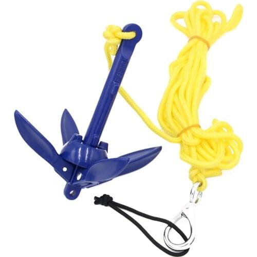 Foldable Aluminum Anchor Kit with Rope for Canoe Kayak Small Boat Board Anchoring Kit In Stock SCIE999