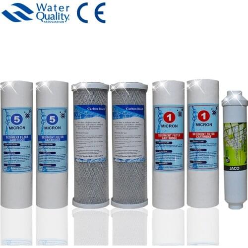 Water Systems Replacement Pre-Filter SET 4 Stage House Water Filter PP Sediment Carbon Filter Cartridge + İnline Coconut t33