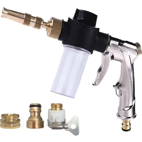 High Pressure Water Gun Garden Hose Spray Nozzle Metal Foam Lance Washing Car Cleaning Tools Hidrolavadora Para Carro Dropship