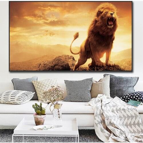 Animals Lion Art Canvas Paintings No Frame Posters And Prints Wall Art Picture for Living Room Home Decor