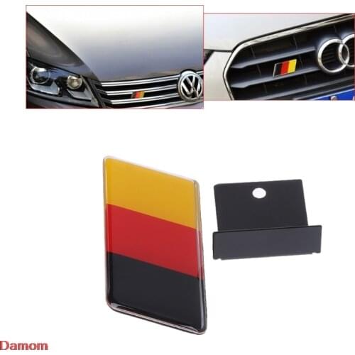 1pc German Flag Front Grille Sticker Emblem Badge For Volkswagen Golf Polo Audi