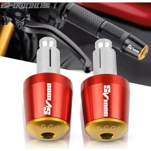 Motorcycle Accessories 7/8" 22MM Handlebar Hand Grips Handle Bar End Cap For Suzuki SV1000 SV1000S SV 1000 1998-2012 2007 2008