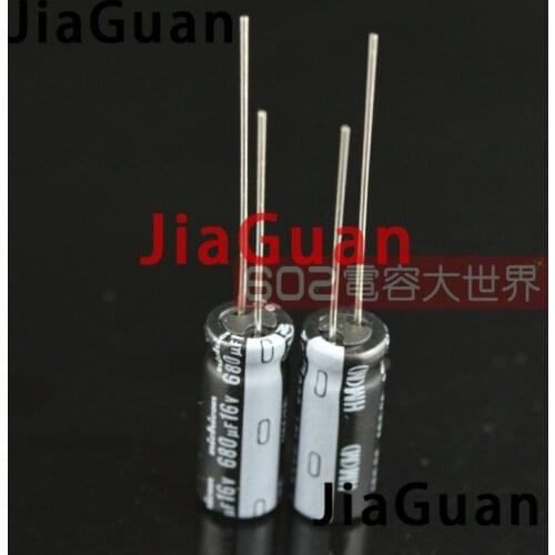20PCS NEW NICHICON HM 16V680UF 8x20MM Aluminum electrolytic capacitor 680uf 16v high frequency low resistance 680uF/16V