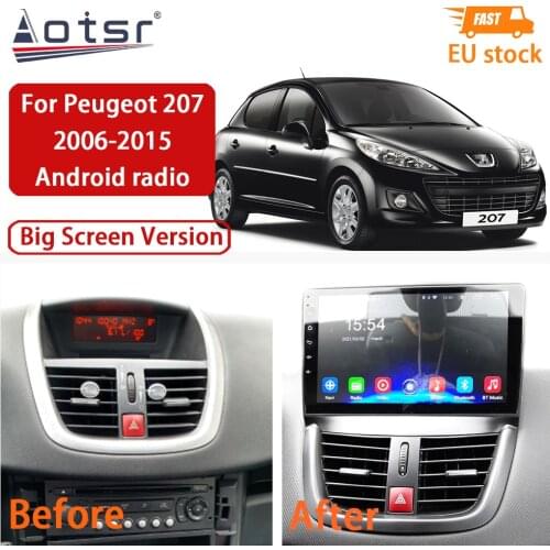 Android10.0 4+64GB Car Radio DVD Carplay For Peugeot 207 2006-2015 Touch Screen Autoradio DSP Multimedia Player GPS Navigation