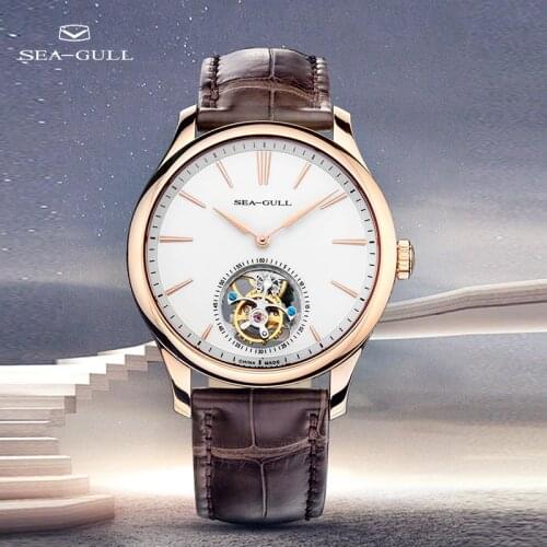 Seagull Tourbillon Watch Mens Mechanical Watch Simple Business Flywheel Watch Mechanical Watch 818.930