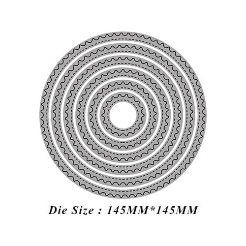 JMCRAFT 2021 New Circle Gear Flower Frame #1 Metal Cutting Dies Scrapbook Mold Cutting Mold DIY Card Crafts Handmade