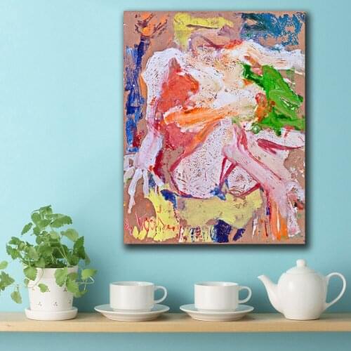 Woman-on-the-beach by willem-de-kooning Canvas Painting For Living Room Home Decoration Oil Painting On Canvas Wall Painting