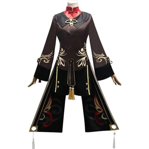 Genshin Impact Hutao Cosplay Costume Uniform Wig Cosplay Halloween Costumes