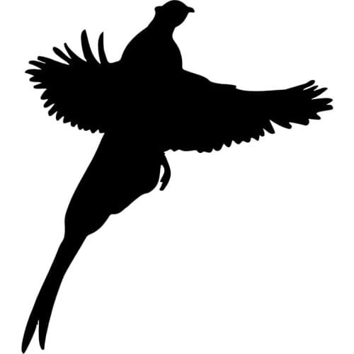 12.6*14.3CM Pheasant Creative Car Styling Stickers Cute Animal Silhouette Vinyl Car Body Decal Black/Silver C9-0989