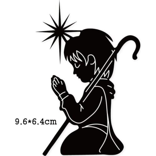 Metal cutting dies boy holy praying cut die mold decoration Scrapbook paper craft knife mould blade punch stencils dies