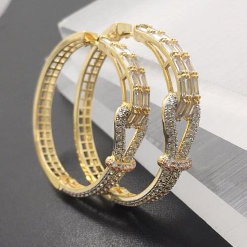Vanifin Fashion Jewelry New arrival Contracted Individuality Circle Big Ear Loops Micro Wedding Banquet Bridal Daily Best Gift