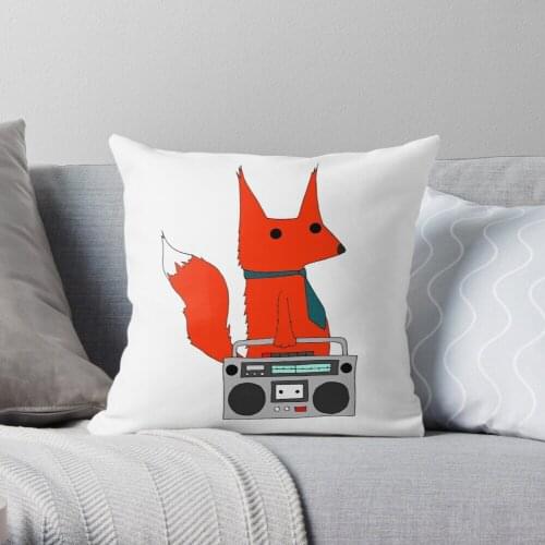 Music fox Throw Pillow Cushion Cover Polyester throw pillows case on sofa home living room car seat decor 45x45cm