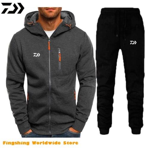 Daiwa Fishing Clothes Sets Outdoor Fishing Clothing Autumn Winter Keep Warm Men Fishing Suit Windproof DAWA Fishing Jacket