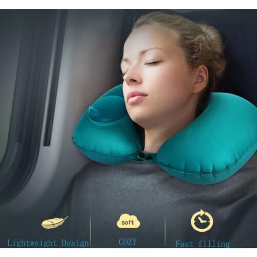 2019 New Car Air Inflatable Cushion Relieve Fatigue U-Shape Inflatable Travel Pillow Neck Pillow Car Head Rest Car Accesorios