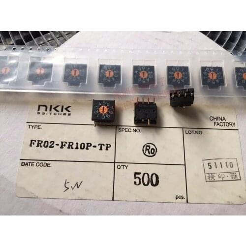 Original new 100% rotary coding switch 0-9/10 bit digit rotary switch FR02-FR10P-TP