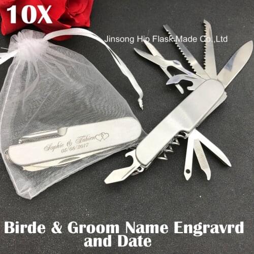 Personalized metal Wine knife corkscrew ,wine opener ,Bride and Groom name and Memory date or any message engraved Free