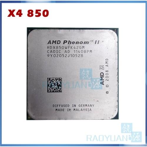 AMD Phenom II X4 850 X4-850 HDX850WFK42GM CPU Processor Quad-Core (3.3Ghz/ 4M /95W )Socket AM3 938 pin