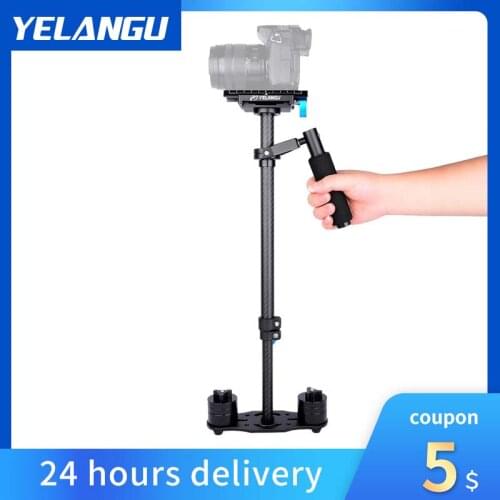YELANGU S60T Professional Portable Carbon Fiber Mini Handheld Camera Stabilizer DSLR Camcorder Video Steadicam Better than S60T