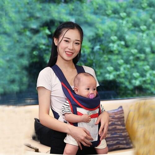 2021 New Hot Sling Solid Color Breathable Multifunctional Baby Sling Baby Child Front Hug Back Type Horizontal Hug Convenient