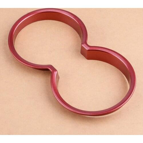 Red ABS Inner Console Water Cup Holder Moulding Trim Cover Fit For Porsche Macan 2014-2018 Car Styling Accessories