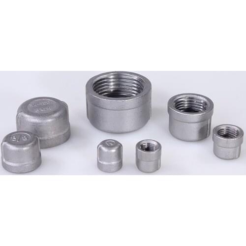 304 stainless steel inner silk tube cap/head/tube plug pipe fittings 1/8" 1/4" 3/8" 1/2" 3/4" 1" 1-1/4" 1-1/2" Female Thread