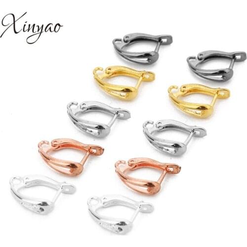 XINYAO 10pcs/lot 11*18mm Copper Earring Clips Ear Hooks Earrings Findings For Components DIY Jewelry Findings