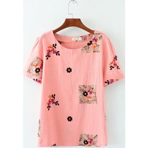 Plus Size XL-4XL White Navy Blue Short Sleeve Summer Tshirts Large Size Female Tops