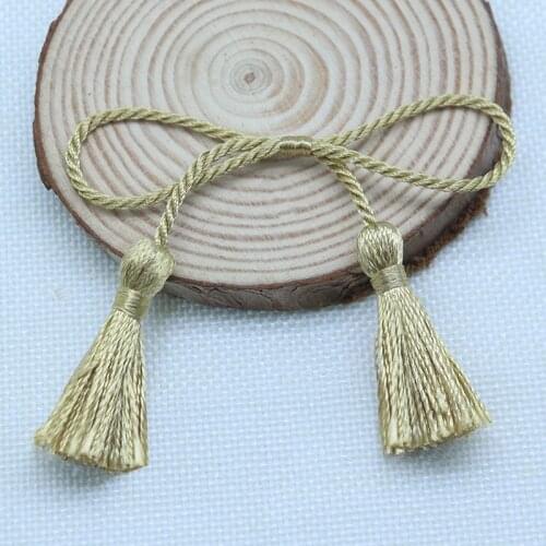 5-20Pcs Polyester Bowknots Shape Double-end Tassel Fringe DIY Craft Garment Sewing Accessories Curtain Decoration Fringe Trim