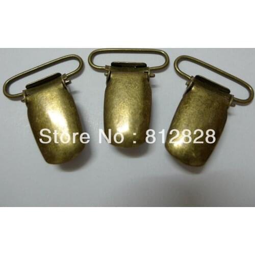 50pcs 1'' 25mm Antique Brass Bronze Pacifier Clips Free Shipping