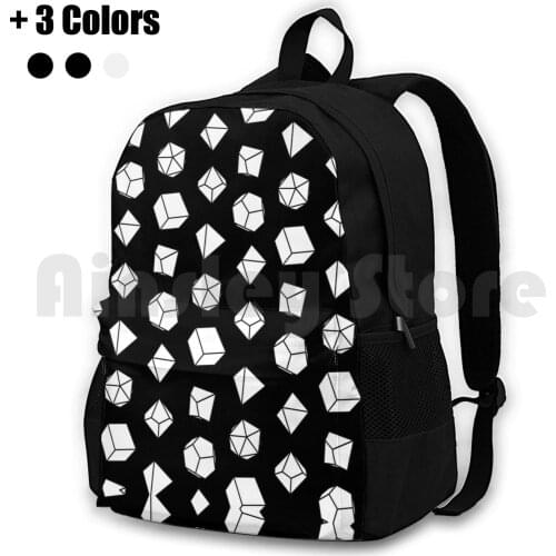 White Dice To Break The Ice Outdoor Hiking Backpack Riding Climbing Sports Bag Dice Polyhedral Polyhedral Dice Dnd Tabletop