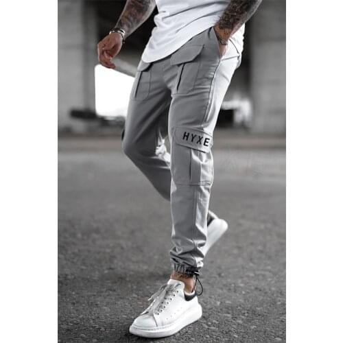 Mens cargo sports pants Mens new fashion multi-pocket design casual jogging trousers fashion Cargo Pants training suit