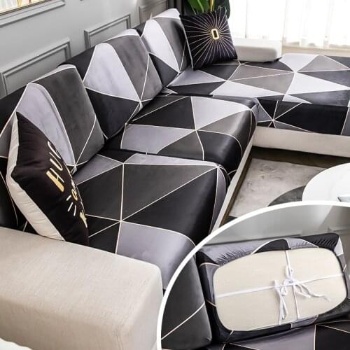 Sofa Cushion Cover Plaid Slipcover For Living Room Funiture Protector Seat Cushion Elastic Washable Removable Slipcover