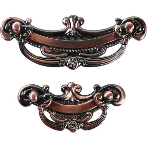 Cheap! 64/96mm Iron Door Drawer Cabinet Wardrobe Pull Handle Knobs furniture Hardware handle Green Bronze Furniture Pull Handle