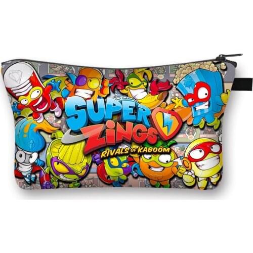 Super Zings Cosmetic Case Women Girls Cartoon Game Makeup Bag Large Capacity Multifunction Toy storage bag Children Gift