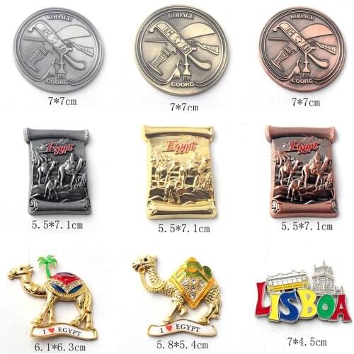 Retro 3d metal Fridge Magnet Egypt travel souvenir magnetic refrigerator stickers kitchen decoration