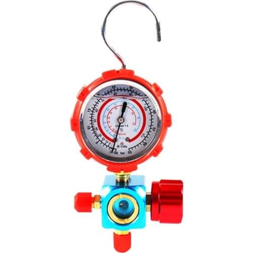 R410A R22 R134A Refrigerant High/Low Pressure Gauge 1/4 Auto Car Air Conditioning Refrigerant Pressure Gauge Tool Manometer